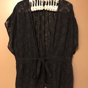Torrid Black Lace Cardigan